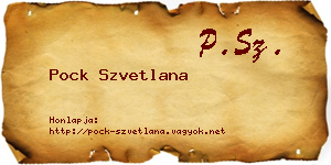 Pock Szvetlana névjegykártya
